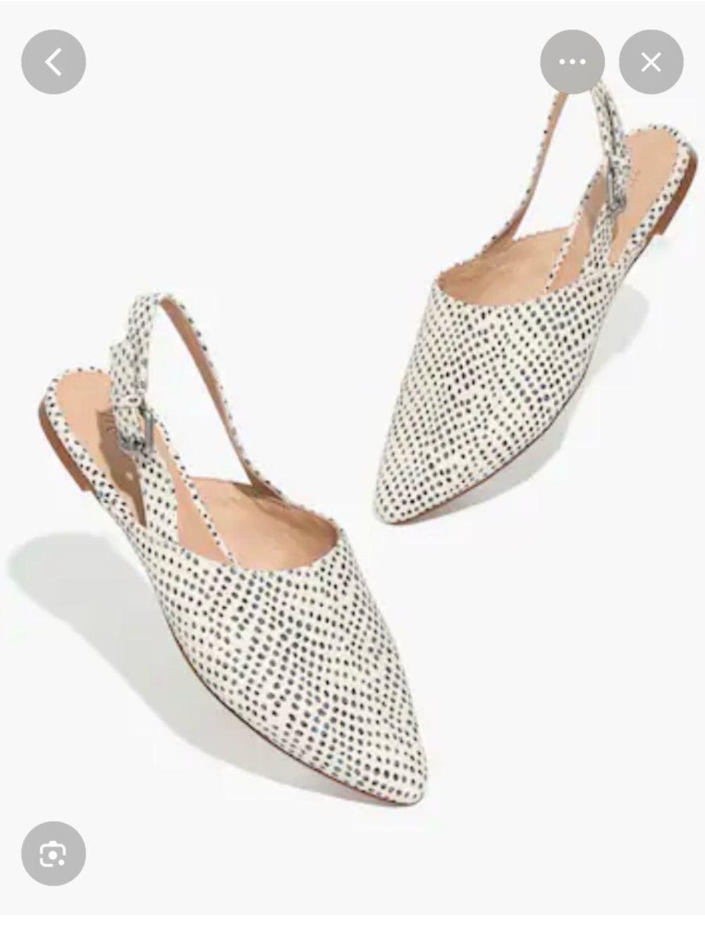 Madewell Rémi slingback flat in spotted stamped leather